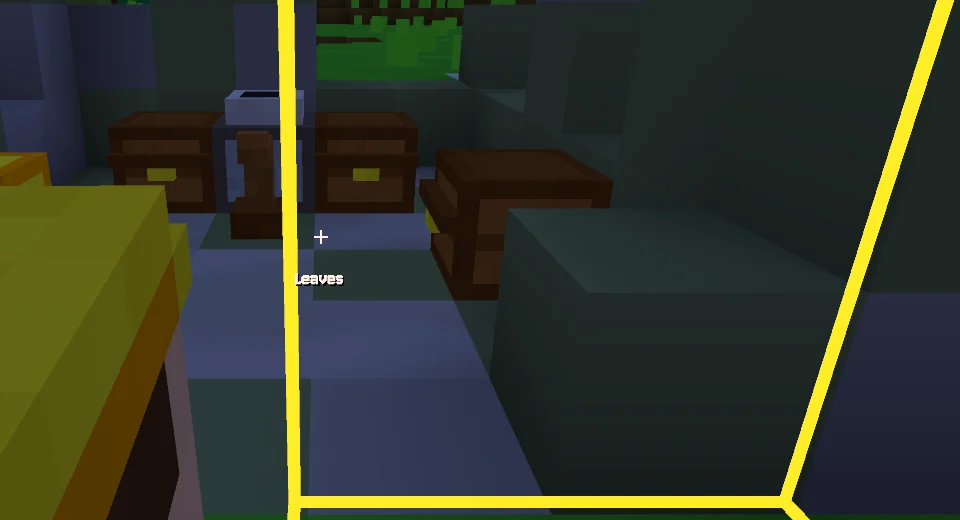 The ruin at night, with chests and a broken machine.